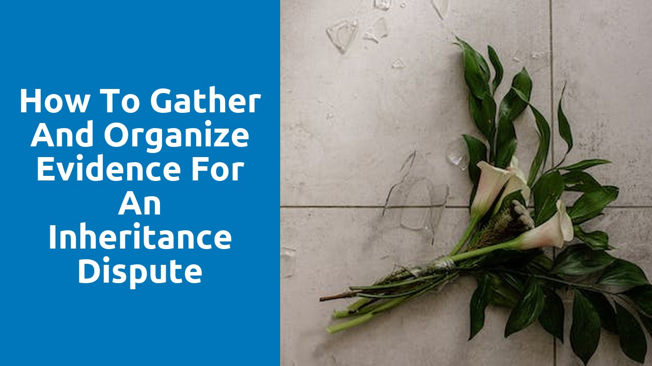 How to gather and organize evidence for an inheritance dispute